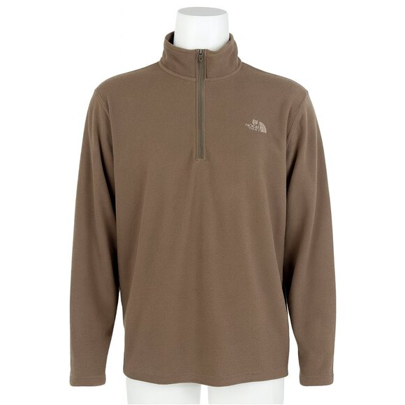 The North Face Men's Textured Cap Rock 1/4 Zip in Smokey Brown Heather Size XXL - Picture 1 of 8